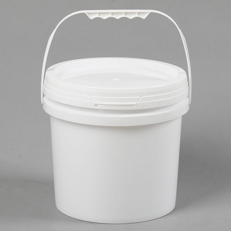 Customize 5L White Plastic Barrels Drum, Painting, Chemical, Food Barrel, Plastic Bucket with Lid and Plastic Handle-1