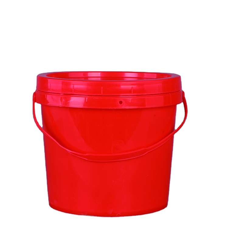 5L packaging and storage Usage and Bucket Type White Plastic Bucket Plastic Pail with Lid-1 (1)