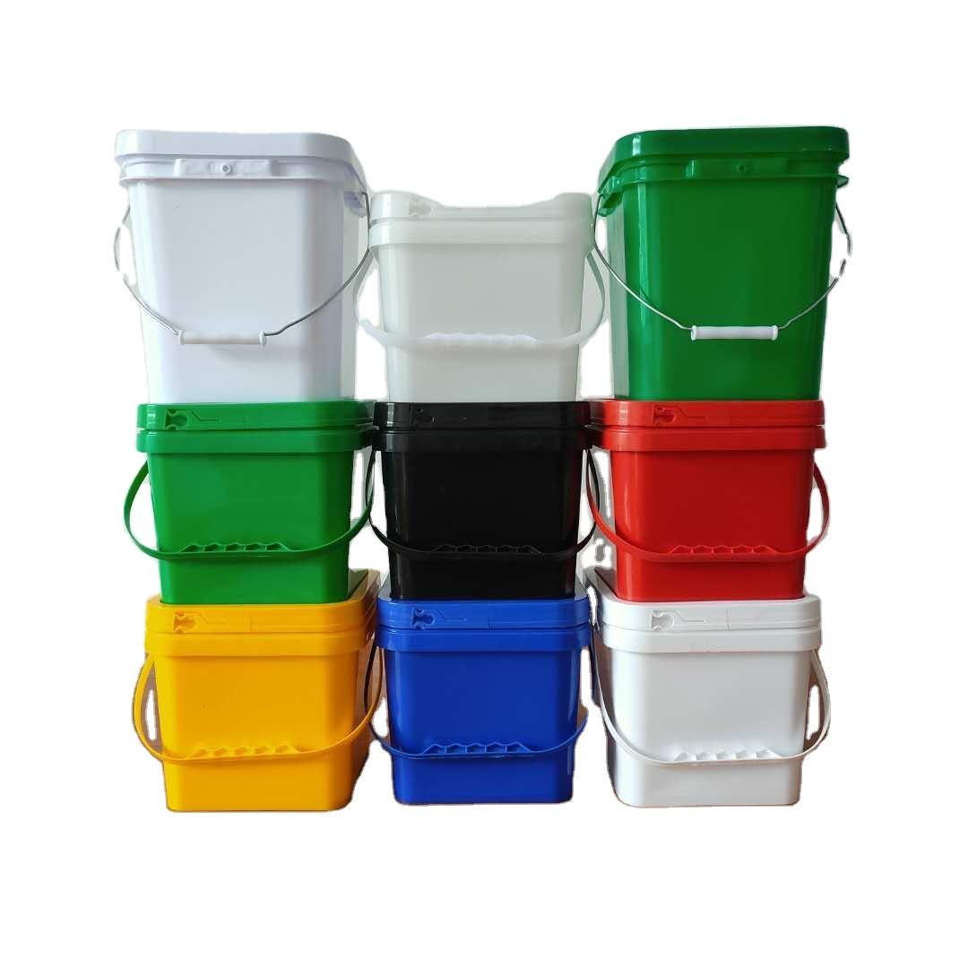 8L10L 12L15L20LHigh Quality Square rectangle Plastic Bucketdrumpailcontainer with lid (1)