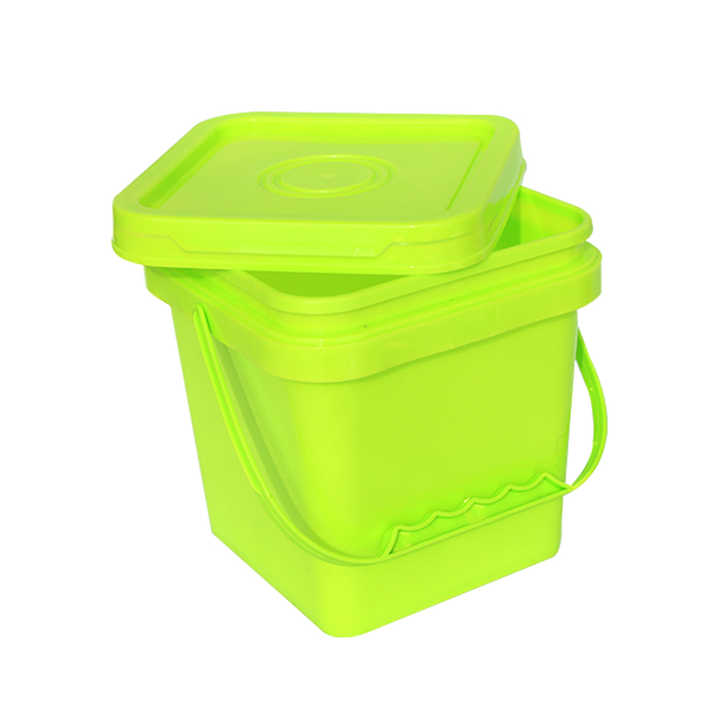 Custom Food Packing 2L Square Plastic Bucket (1)