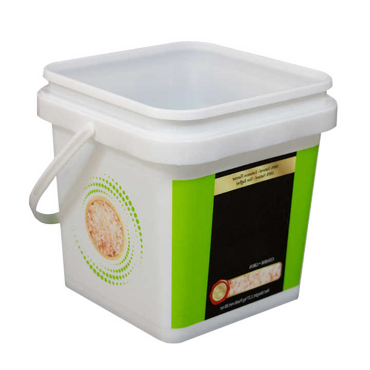 Cubo de plástico cuadrado de 2 litros para envasado de alimentos (3)