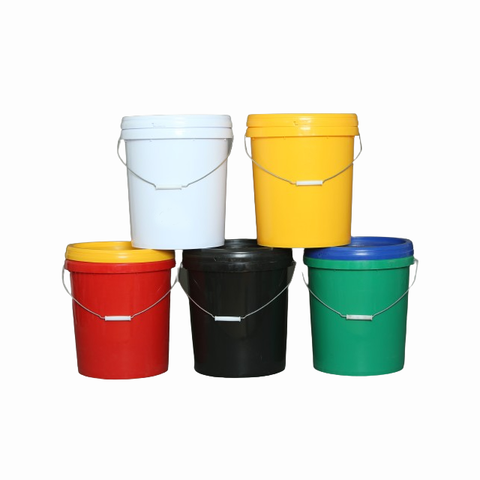 Custom Iml Plastic 1L Detergent Powder Washing Chemical Packaging Bucket Container with Handle Lid-1