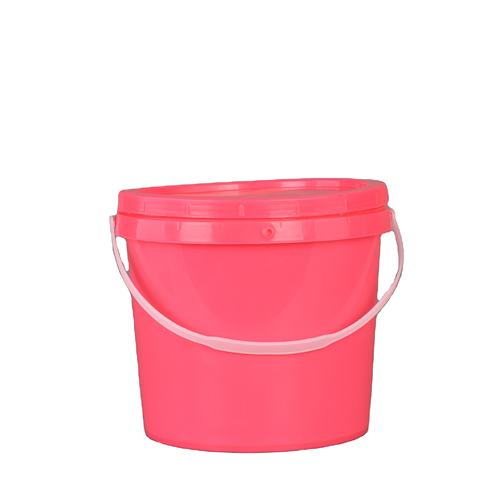 Custom logo drums paint buckets container 18L plastic pail with lid and handle (1)