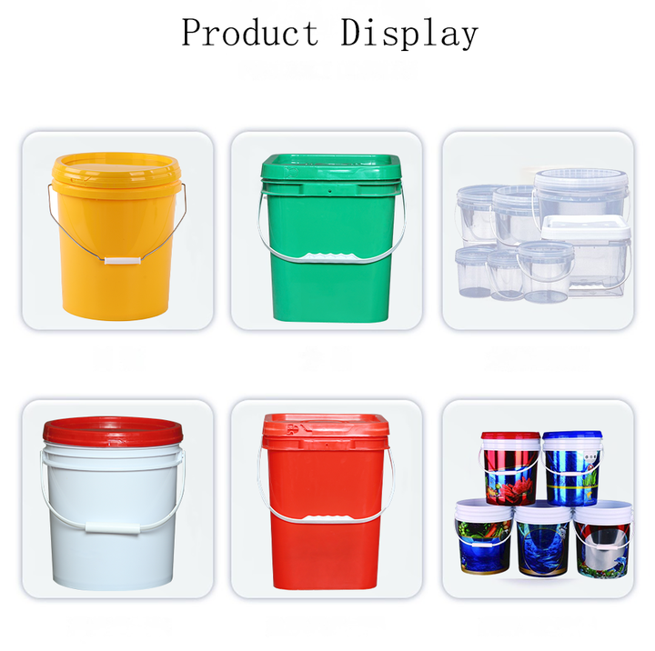 Customized 2L 5L 10L 20L 25L 5 Gallon Food Grade White Plastic Bucket with Lid and Handle Plastic Pail-1