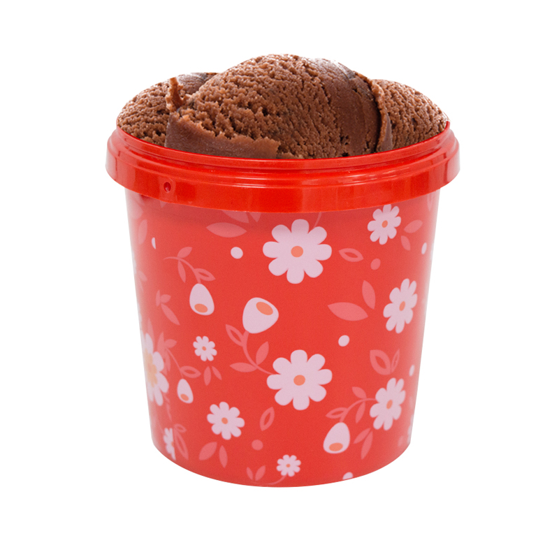 Factory hot sale 1L wholesale IML color customized pp plastic bucket for ice cream container-1