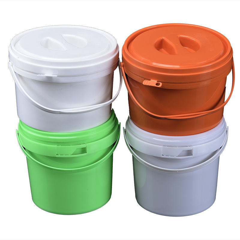 Factory wholesale 1L 2L 3L 4L 5L 9L 10L 18L 20L 25L Plastic paint Bucket with Handle and Lid plastic -1