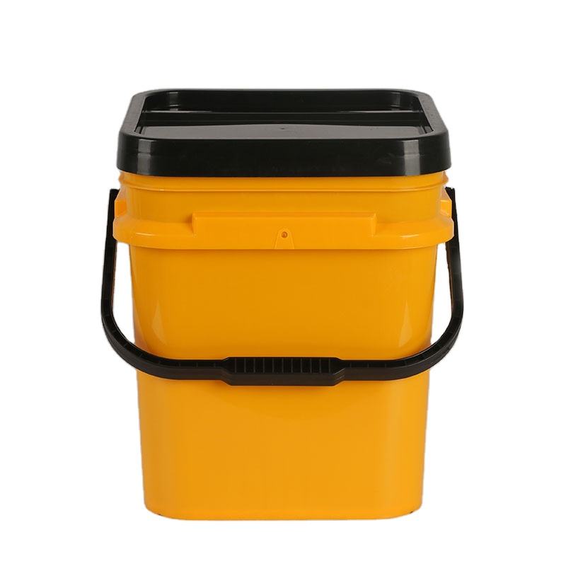 Factory Supply Food Grade Square Food Packing Plastic Bucket With lid Feed Packing Bucket Washing Powder Bucket-1