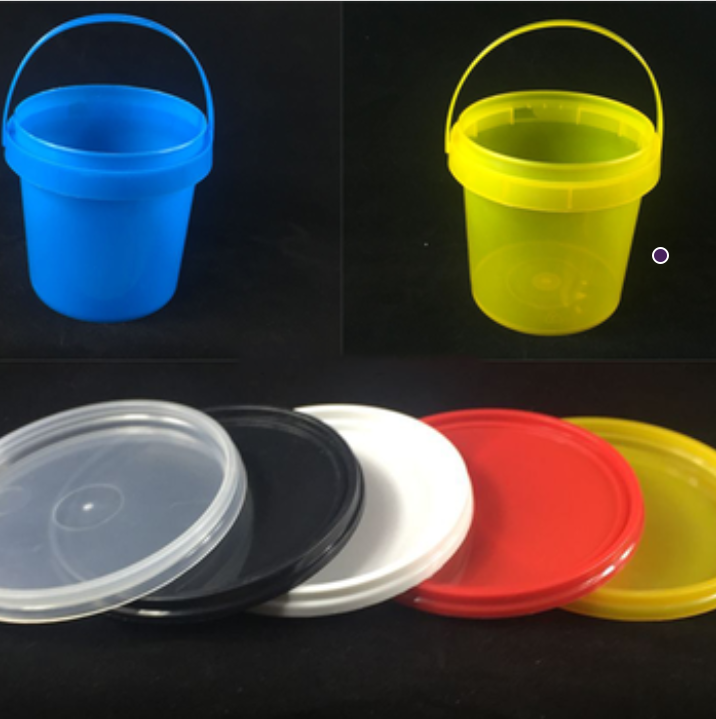 Food grade plastic 1L Round bucket with strong handle-1