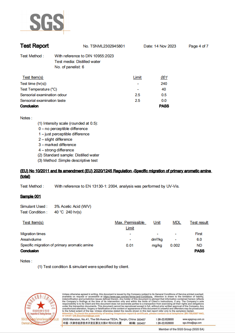 food contact test-4