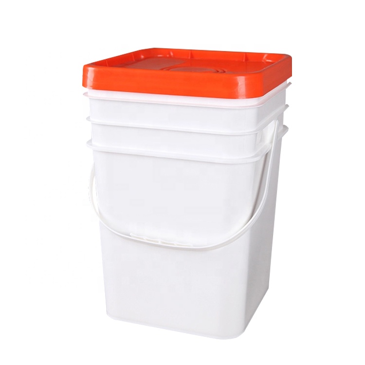 Hot To Selling 8l Clear Food Grade Plastic Bucket Pail With Lid And Handle-1