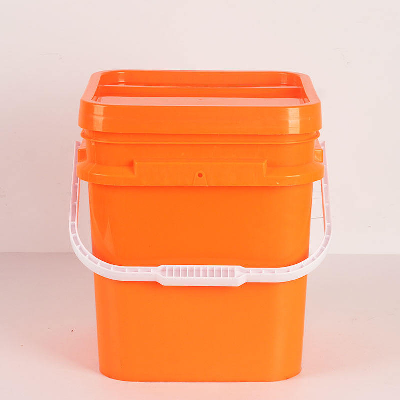 Thickened Plastic Square Bucket with Lid Industry Bucket Food Grade Plastic Pail Barrel Square (1)