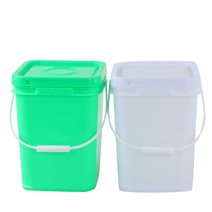 Wholesale packaging plastic square bucket 5 gallon black bucket (1)