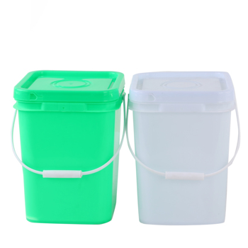 5L10L20L White Square Plastic Bucket, Painting, Chemical, Food Barrel, Plastic Bucket with Screw Lids (1