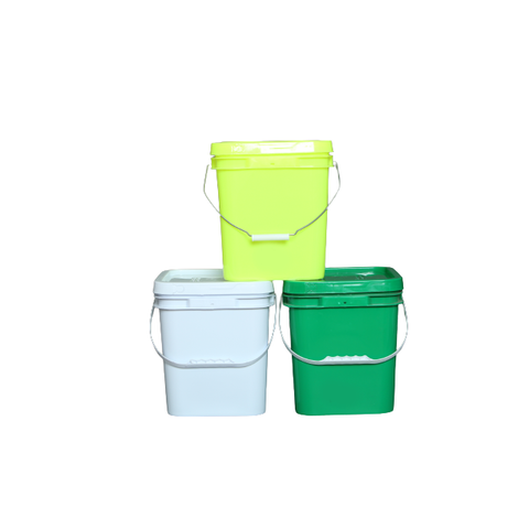 China Manufacture Wholesales Square Plastic Pail With Lid Food Grade Paint Buckets (3)