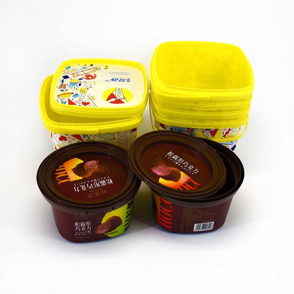 Baldes de plástico para embalagens de chocolate