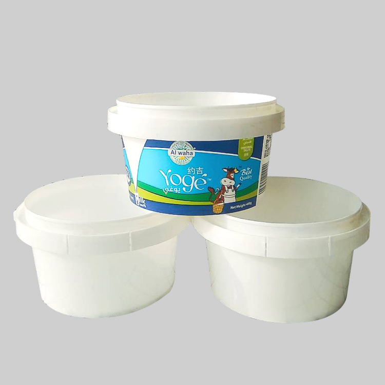 Seaux d'emballage ronds en plastique