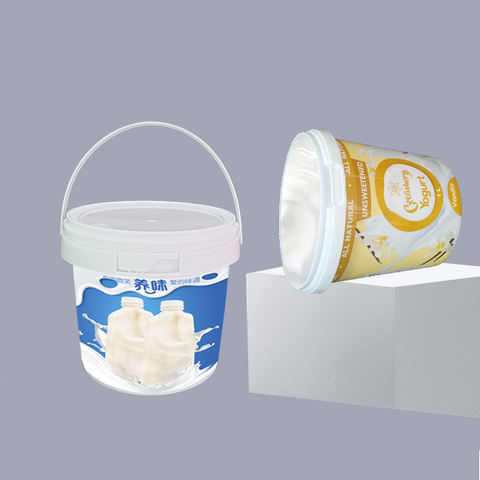Cubos redondos de plástico para envases